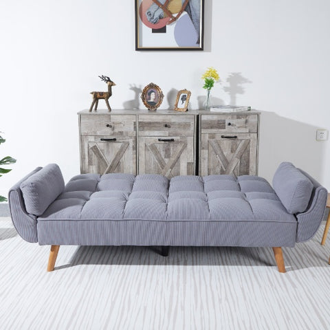 2064 Corduroy Sofa  Sofa Bed-Smoke Gray